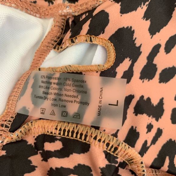 Leopard one piece tank style swim suit, size M - Picture 7 of 14